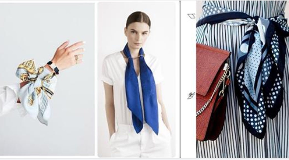 Многоликий шелковый платок: способы носить стильный аксессуар, не выходящий из моды